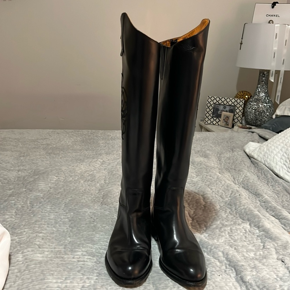 Frye Shoes | Frye Black Leather Riding Boots | Color: Black | Size: 8M